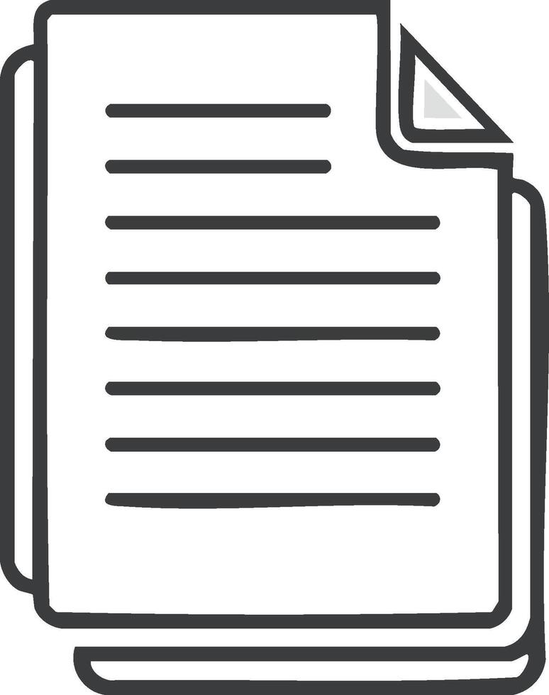 A document with a sheet of paper on top vector