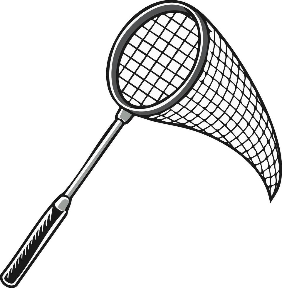 A net with a tennis racket on it vector