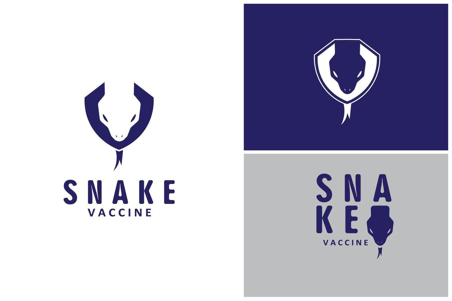 Python snake head shield simple concept logo design illustration vector