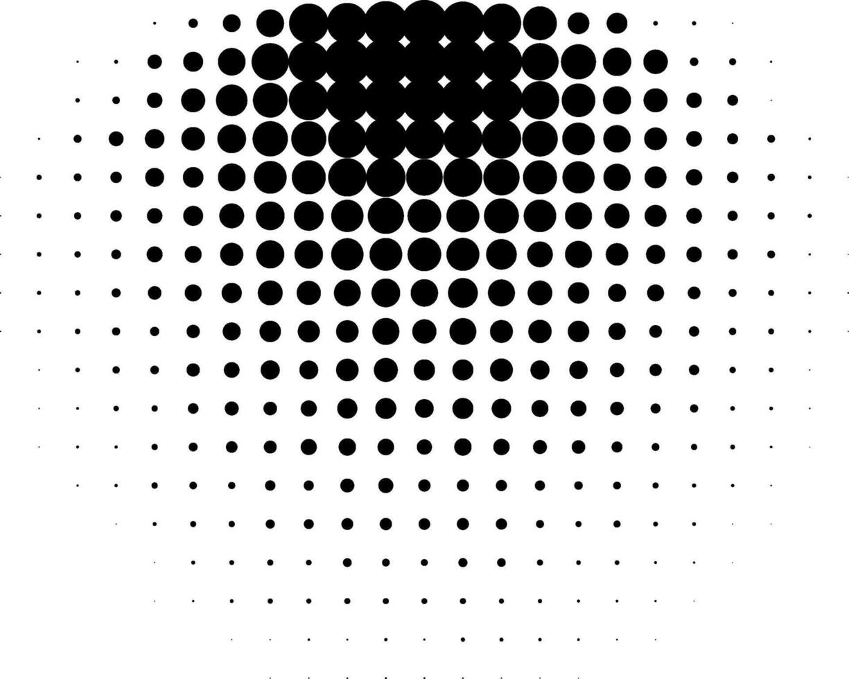 Black halftone dot pattern showing gradient effect vector