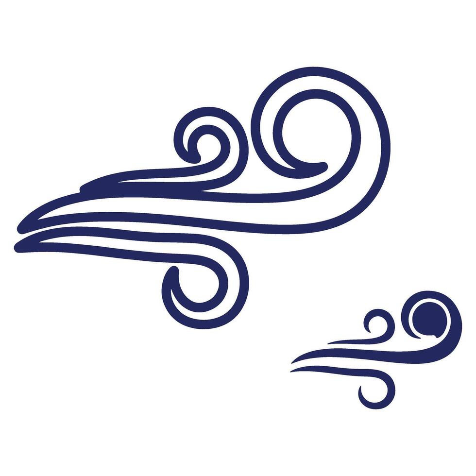 Elegant swirling design element illustration of wind with layered effect and smooth curves perfect for backgrounds or design accents vector