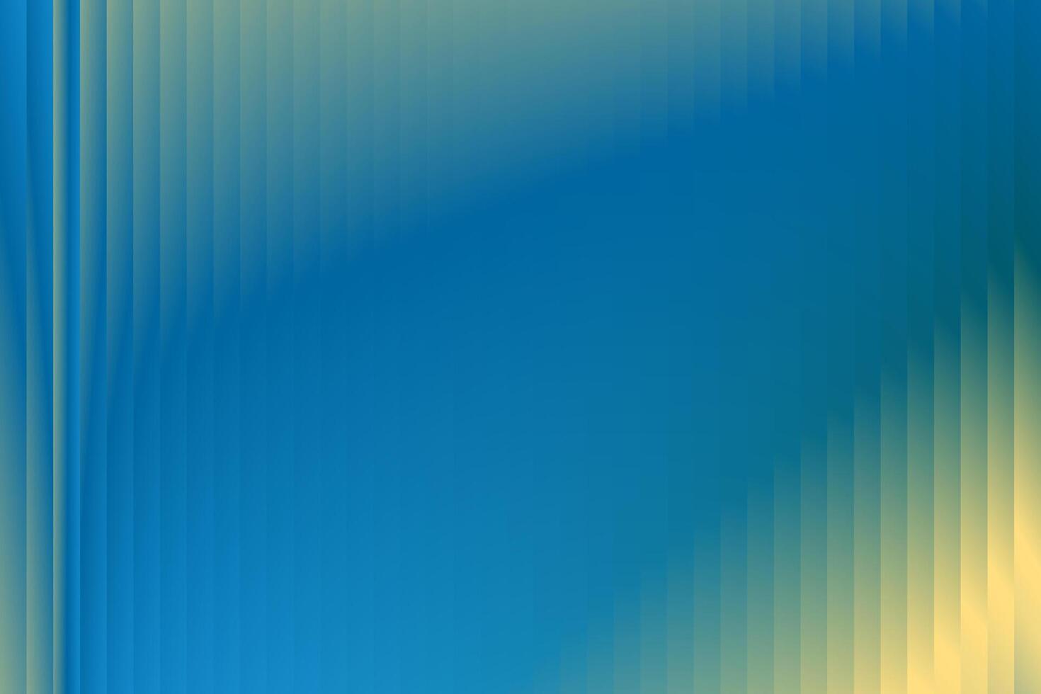 Abstract Gradient Background with Deep Cyan Blue Center and Contrasting Vertical Stripes in Yellow and Gold vector
