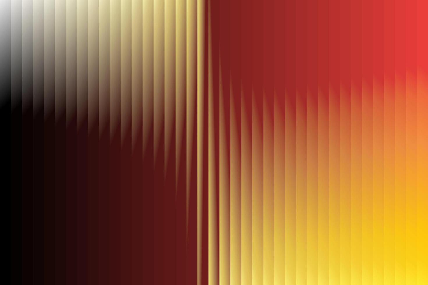 Abstract Gradient Background with Vertical Stripe Pattern Transitioning from Dark Monochrome to Fiery Red and Yellow vector