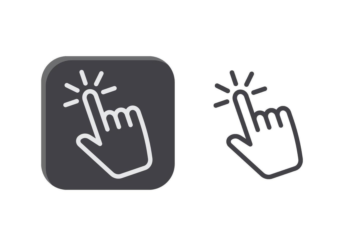 Hand click icon. Hand pointer with finger clicking stock illustration vector