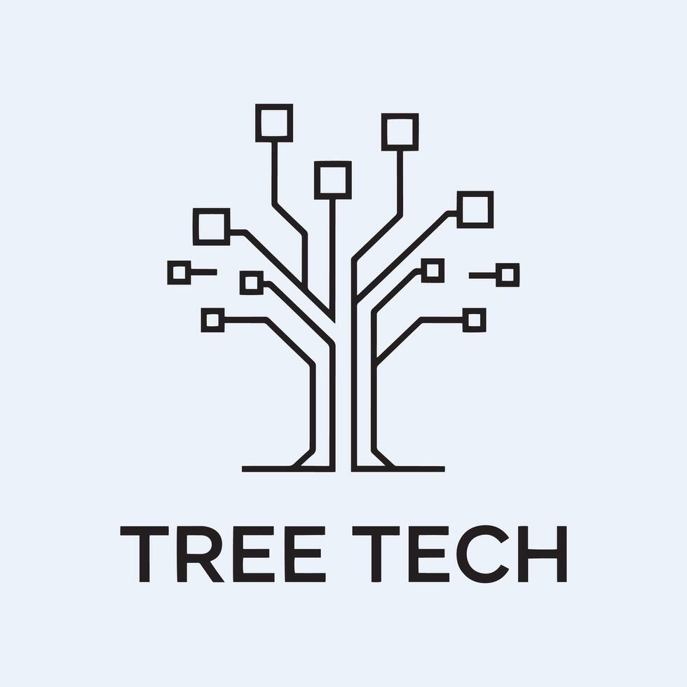 Tree technology software solutions vector