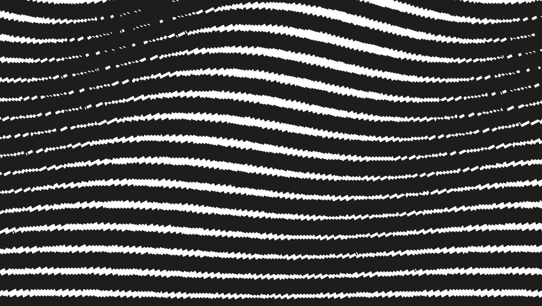 Wavy black and white abstract lines background monochrome pattern, modern geometric texture design vector