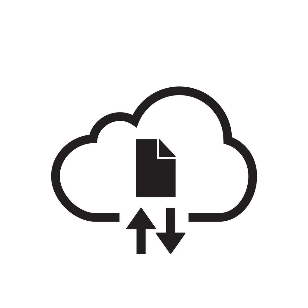 Data Transfer and Synchronization Icon vector