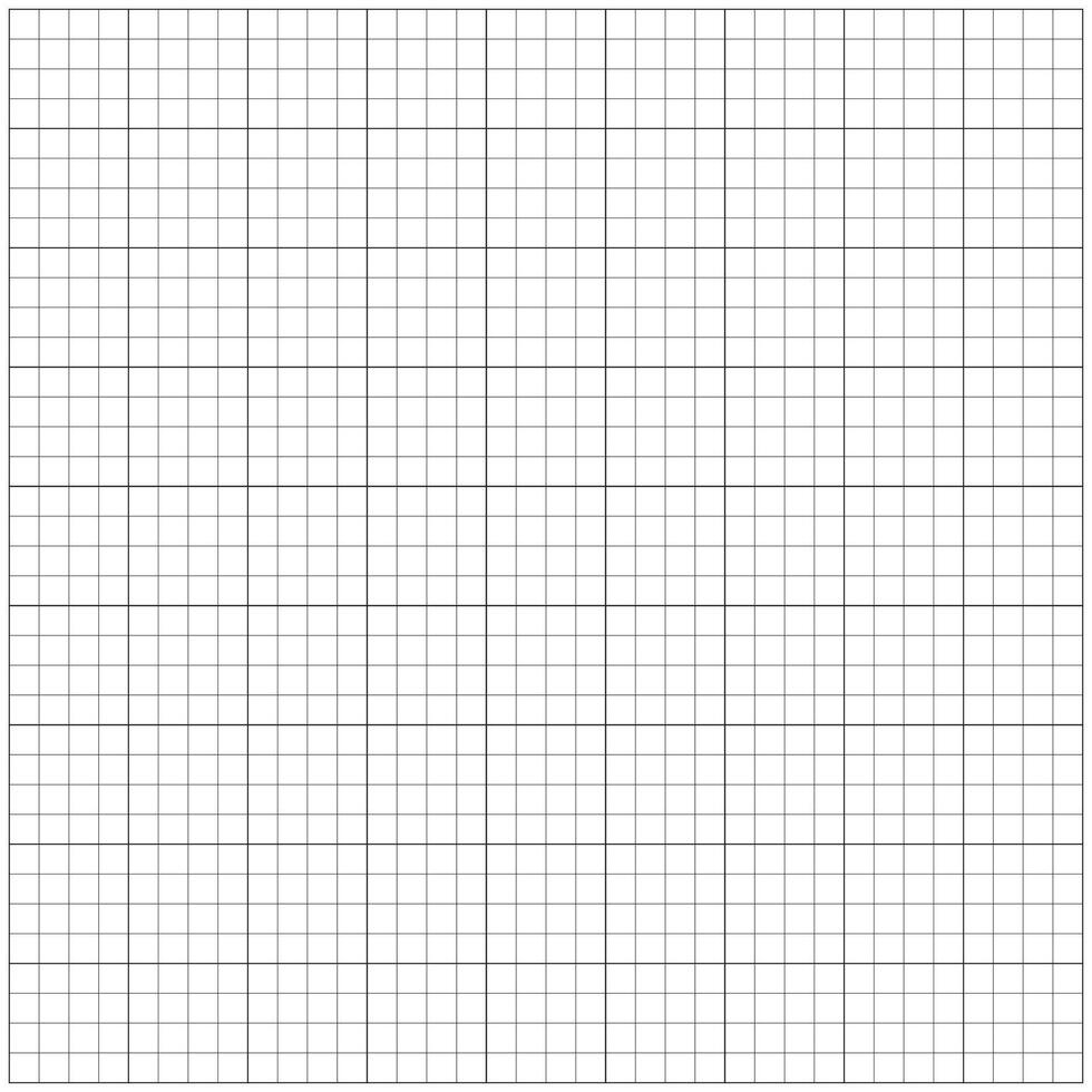 Squared grid paper. Notebook sheet blank with black mesh graph 4x4 texture on white background. Typography template for making notebooks production for school. Education backdrop. Mathematics pattern vector