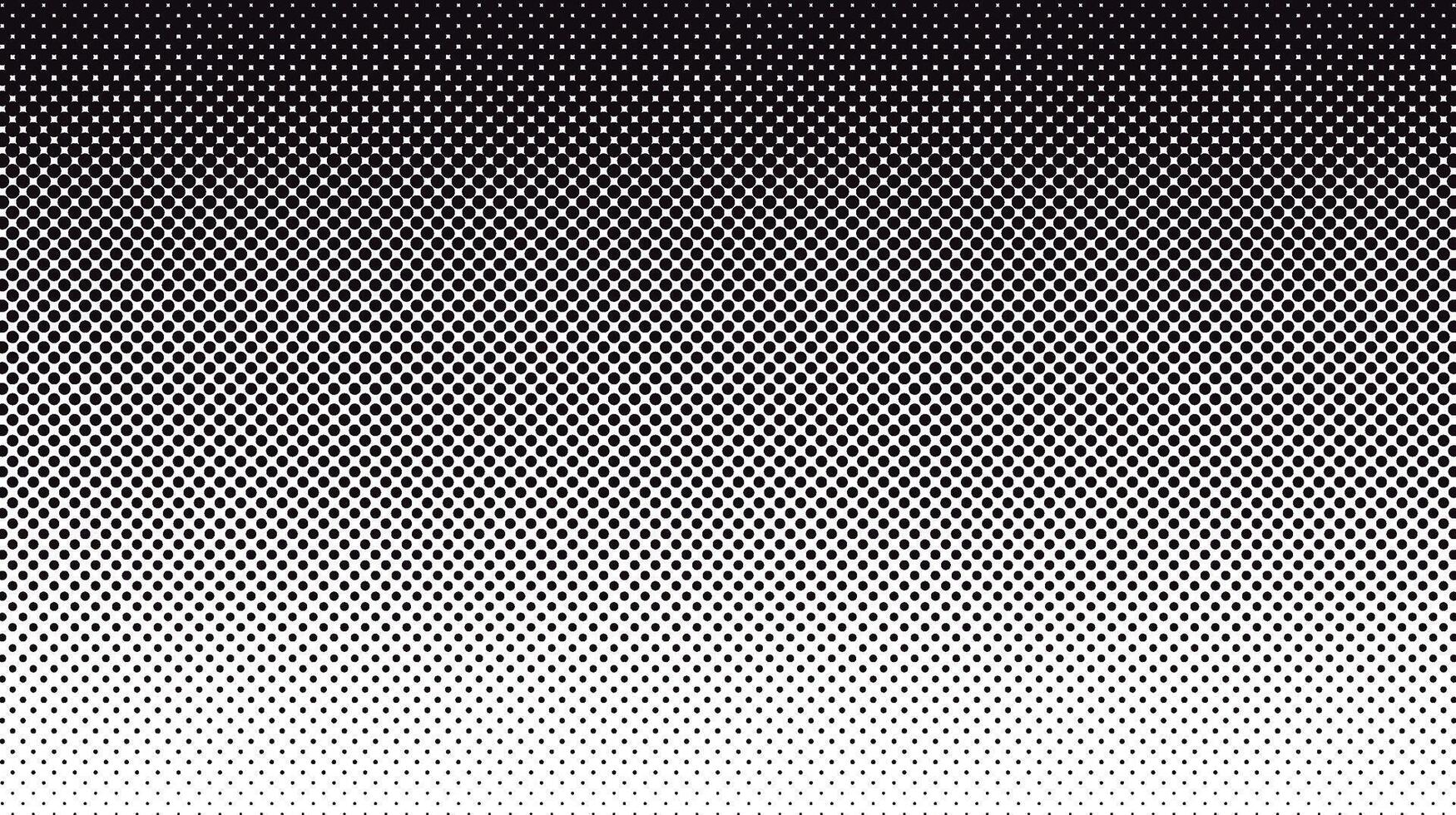 Halftone dots creating black white gradient pattern vector