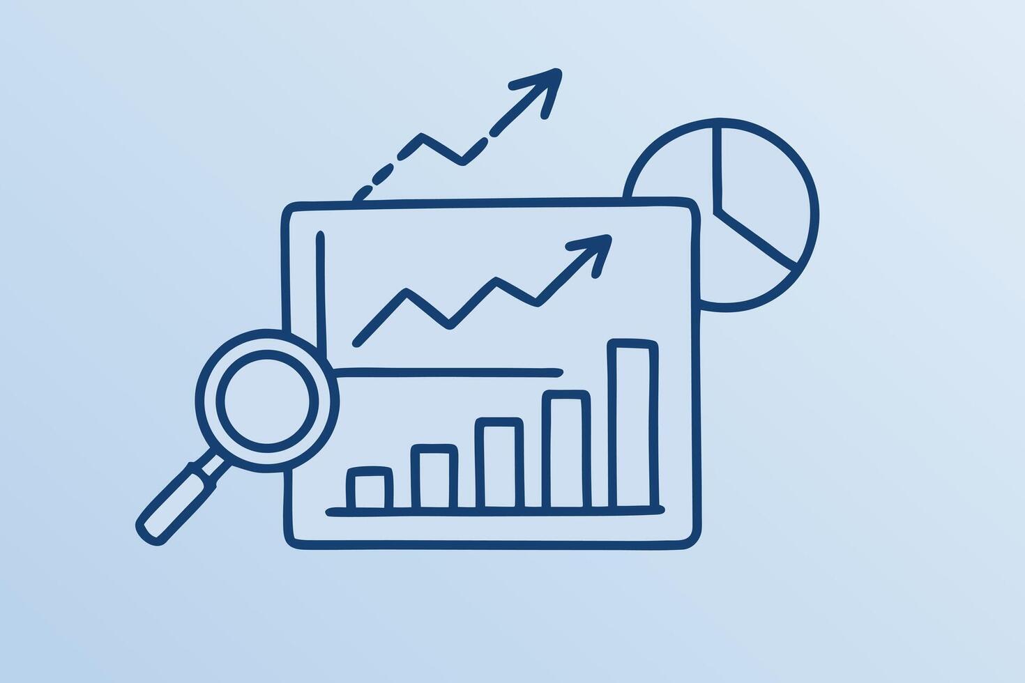 Web Analytics Dashboard with Data Charts and Search vector