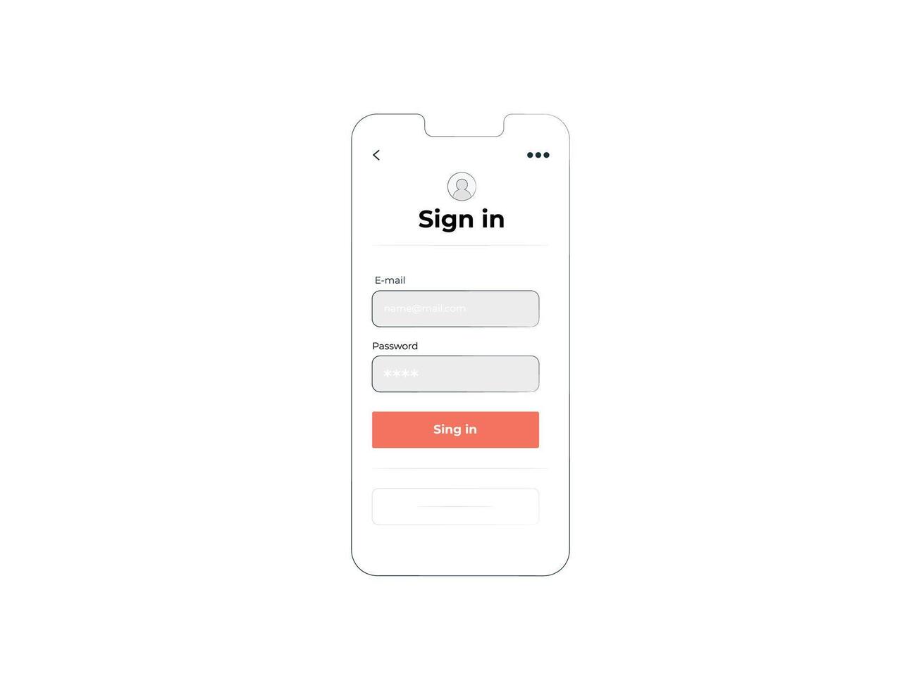 Mobile sign in login UI concept illustration, smartphone interface for user authentication, application digital design, web and app access template concept artwork vector
