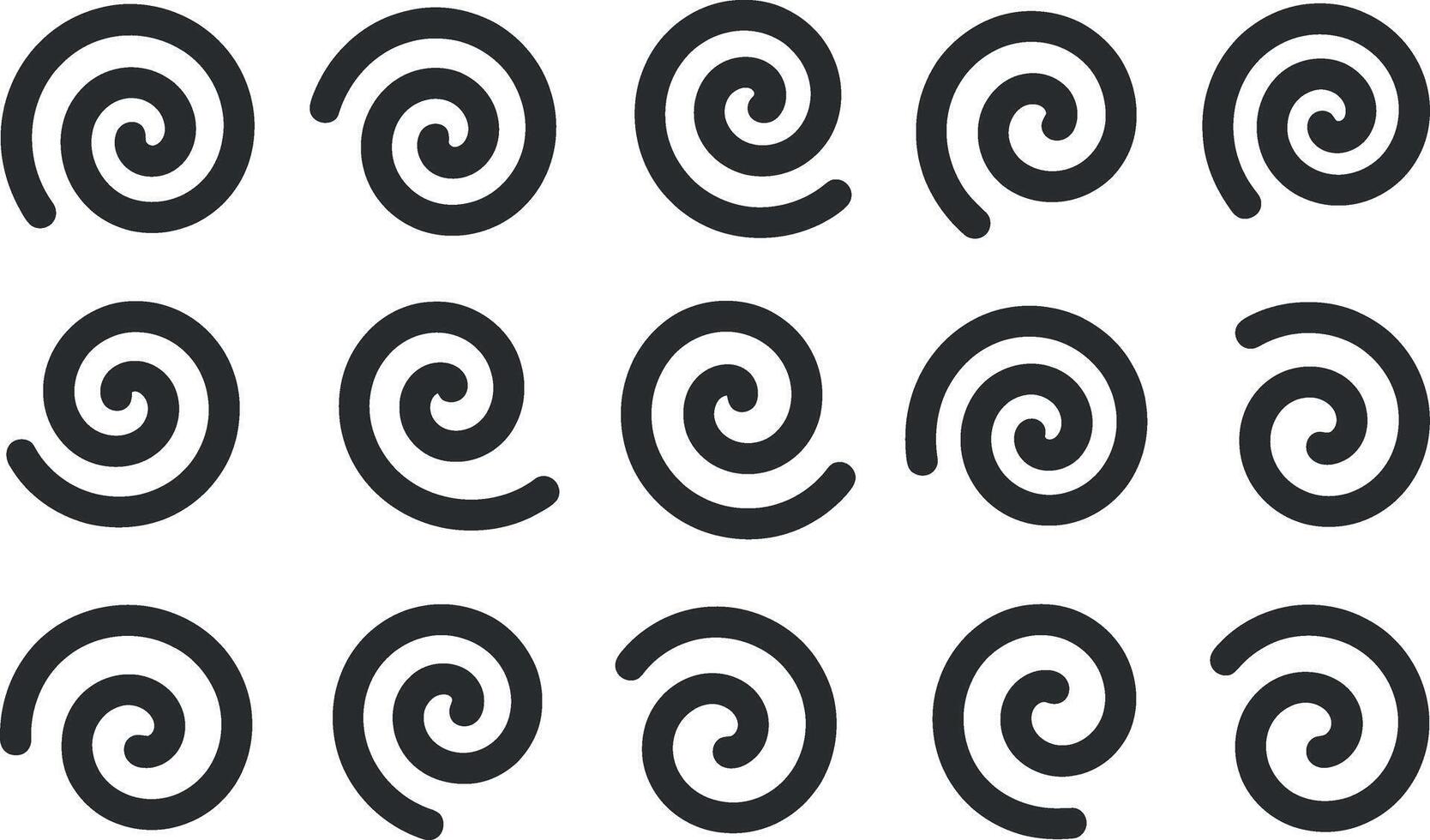 Seamless pattern of spiraling shapes creates a captivating geometric background vector