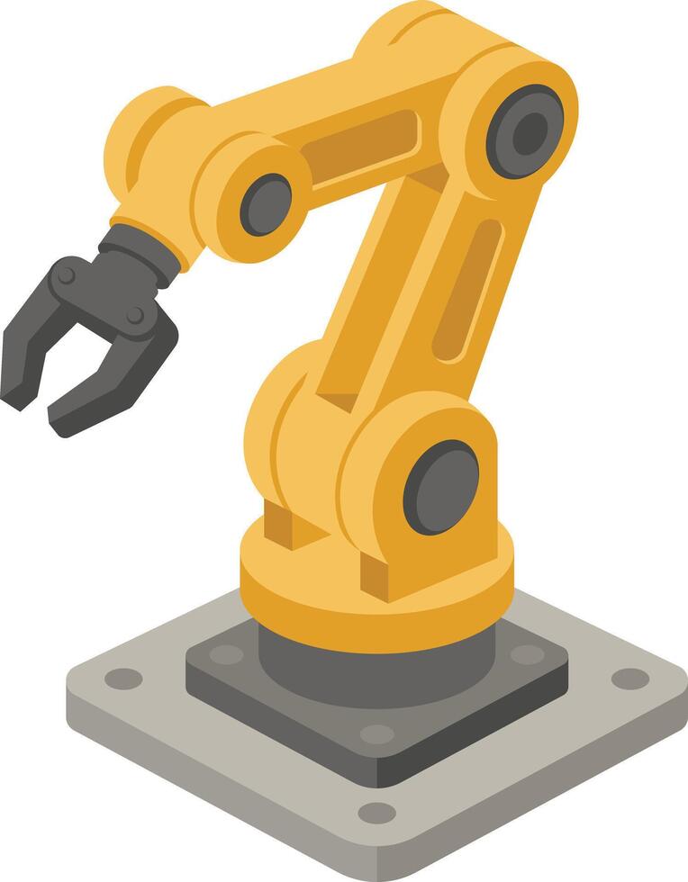 Industrial Robot Automation Robotics in Manufacturing technology vector