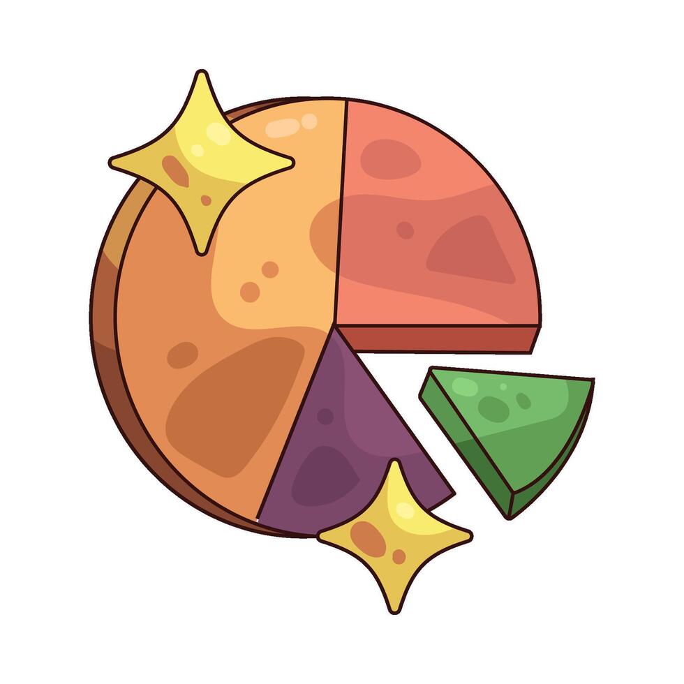 Pie Chart with Segment Removed Illustration vector