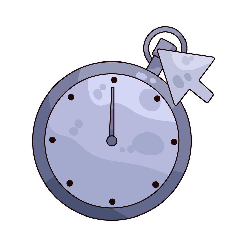 reloj con cursor vector
