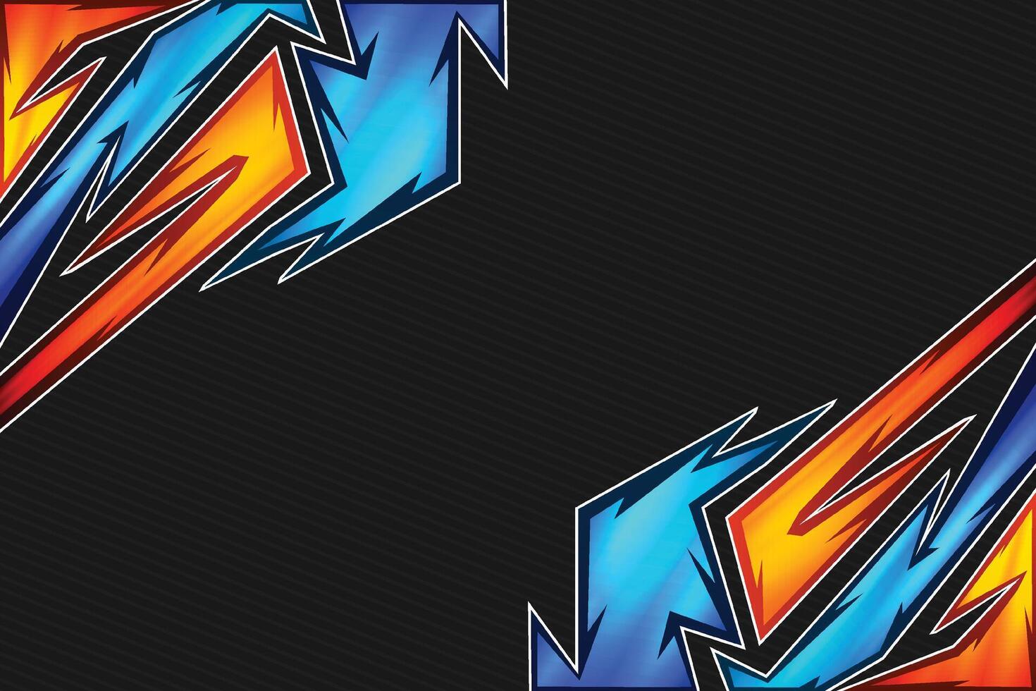 Blue and orange sharp Abstract Dynamic Sports Style Background Design vector
