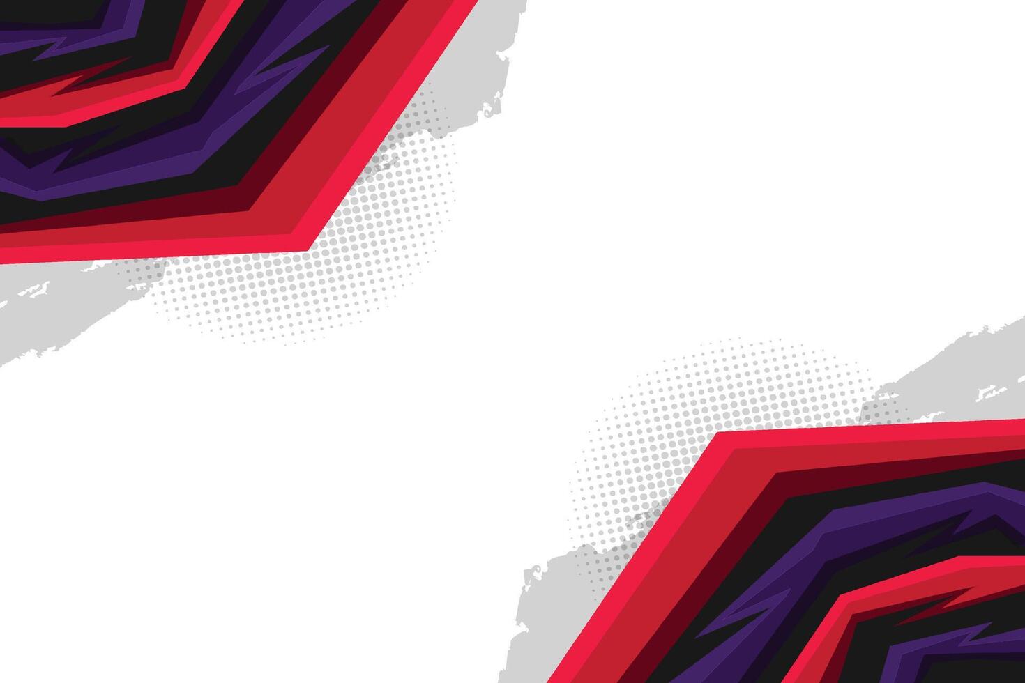 Modern Red and Purple Geometric Frame with Halftone Dots and White Background vector