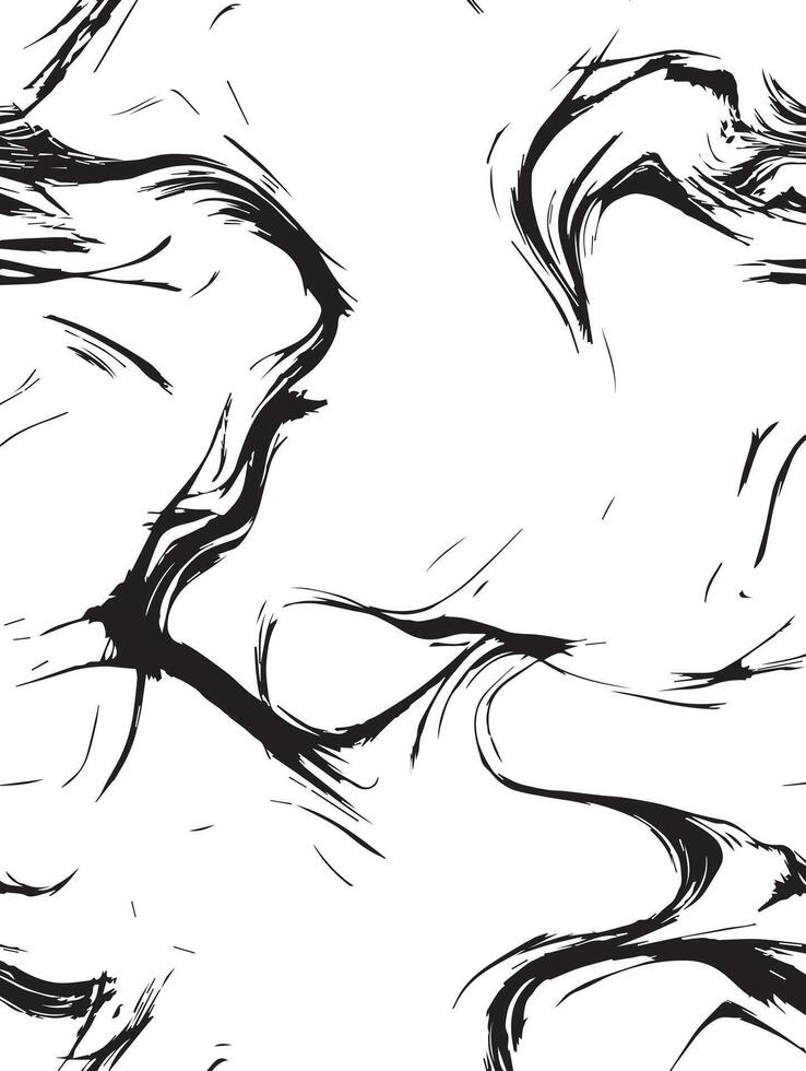 Abstract Black Ink Swirls Monochrome Pattern Texture vector