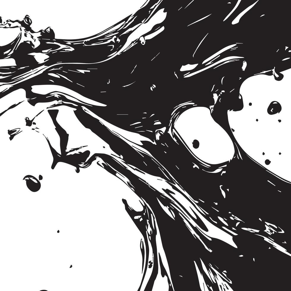 Monochrome Ink Splatter Abstract Art Background Texture for Design Projects vector