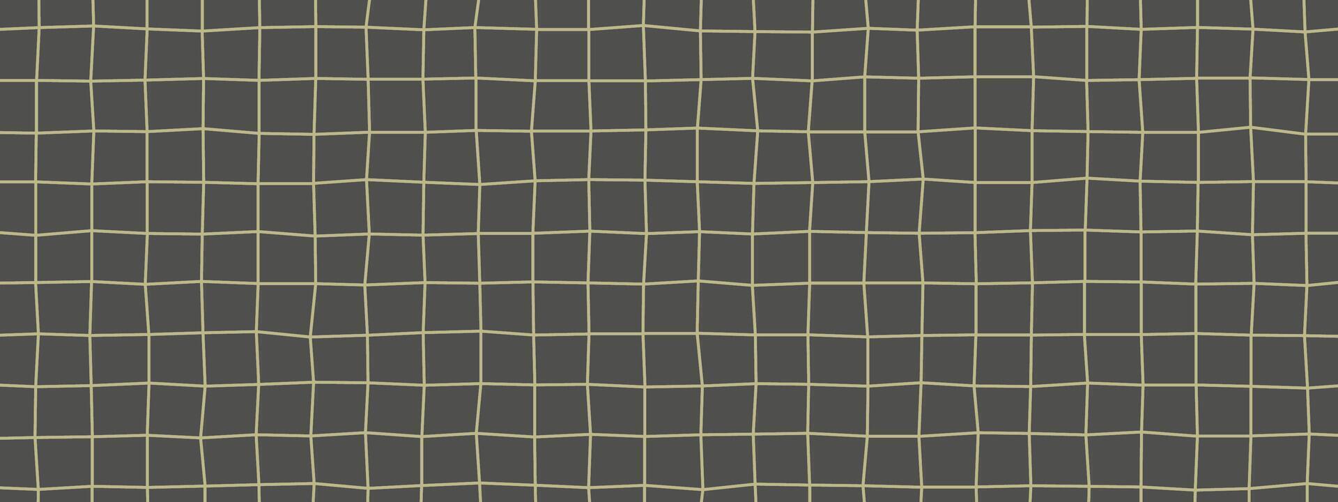 Grid pattern paper background. Notebook lines and squares form a checker texture with wavy, hand-drawn geometric blocks. seamless design. School math sheet template for education materials. vector