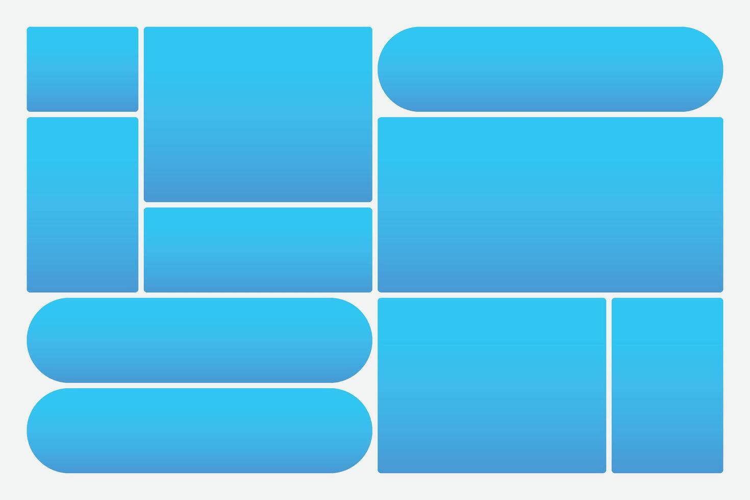 Blue gradient shapes for design projects vector