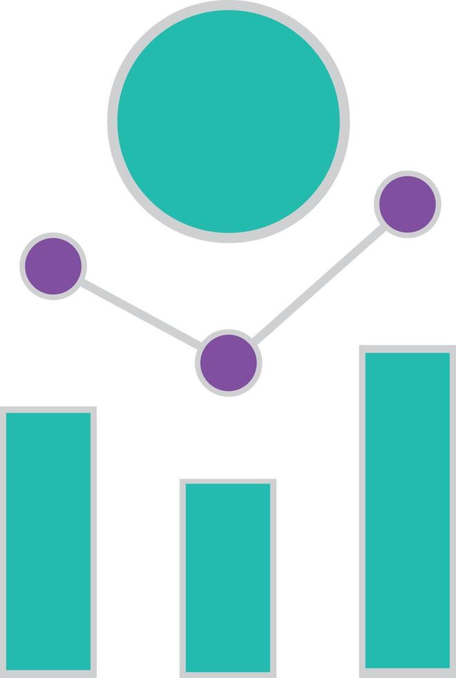 Abstract infographic elements with bar chart and connected dots vector