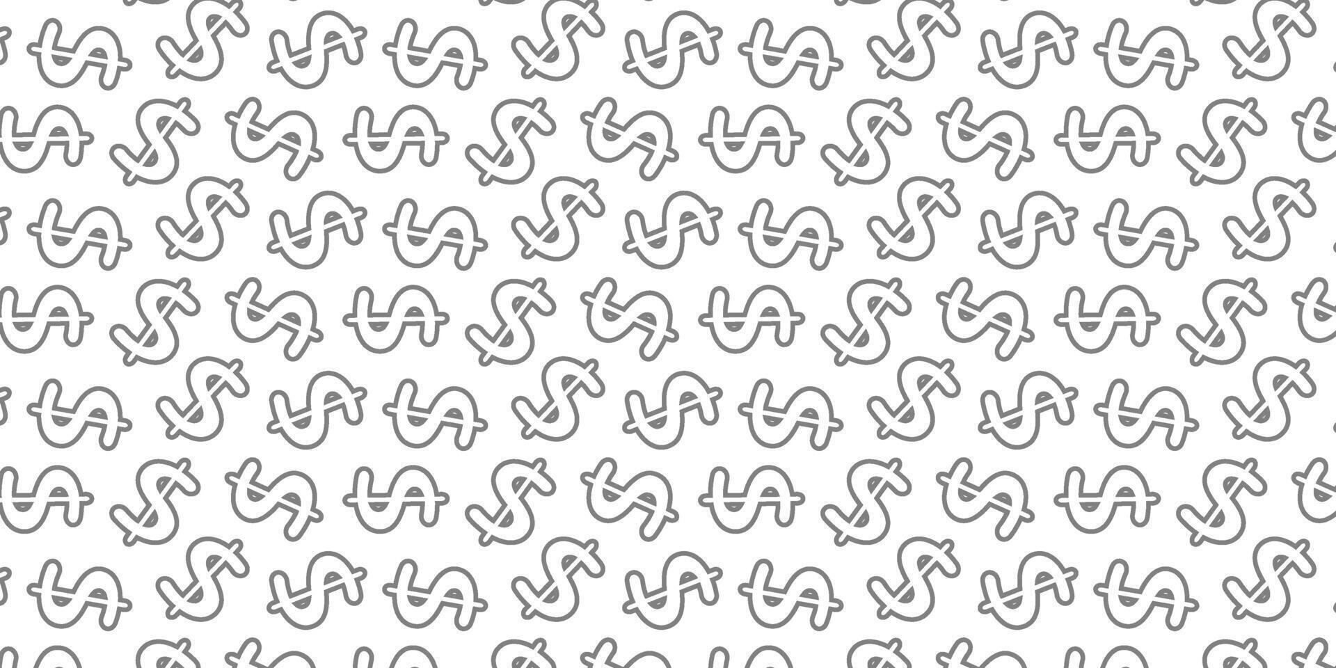 Seamless pattern of dollar symbols, creating a repeating background of currency icons for financial or business-related themes vector