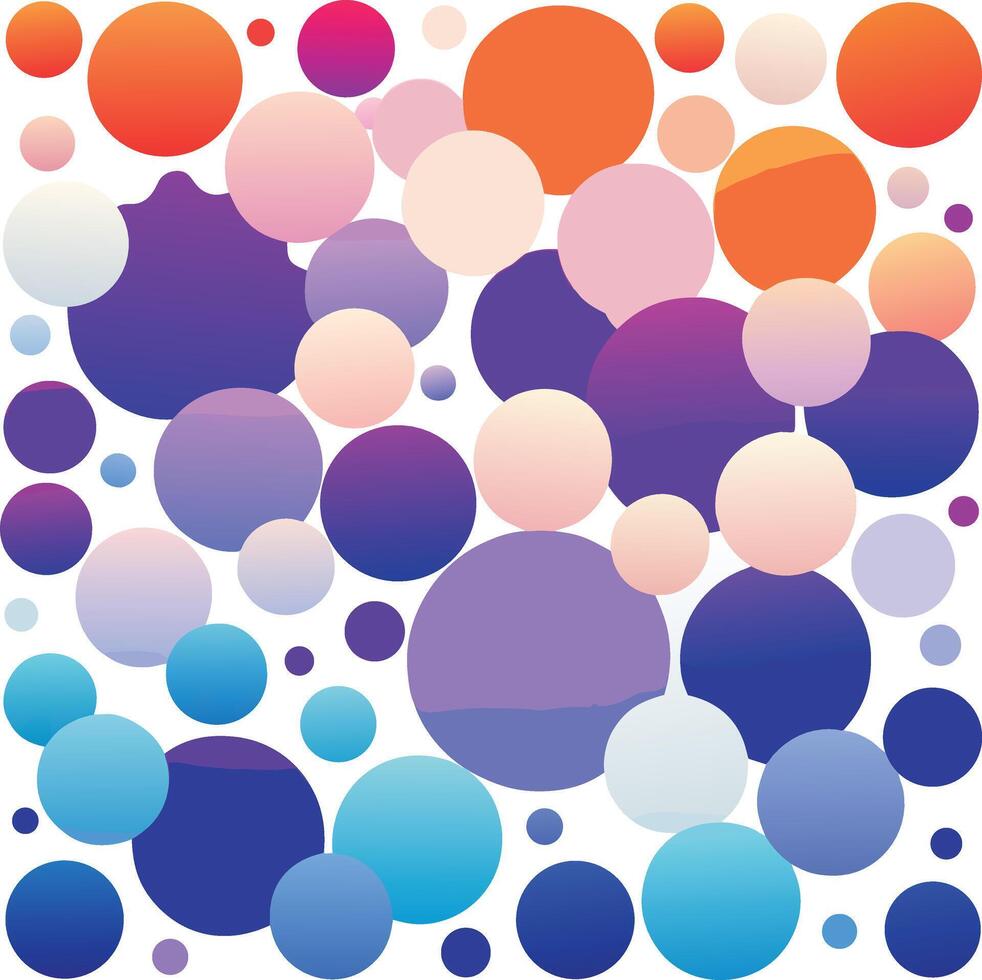 Gradient circles abstract background vector
