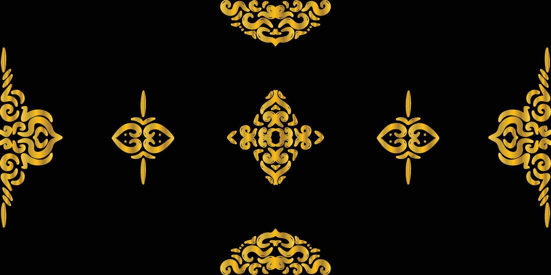 Abstract Gold Frame Elements Layout vector