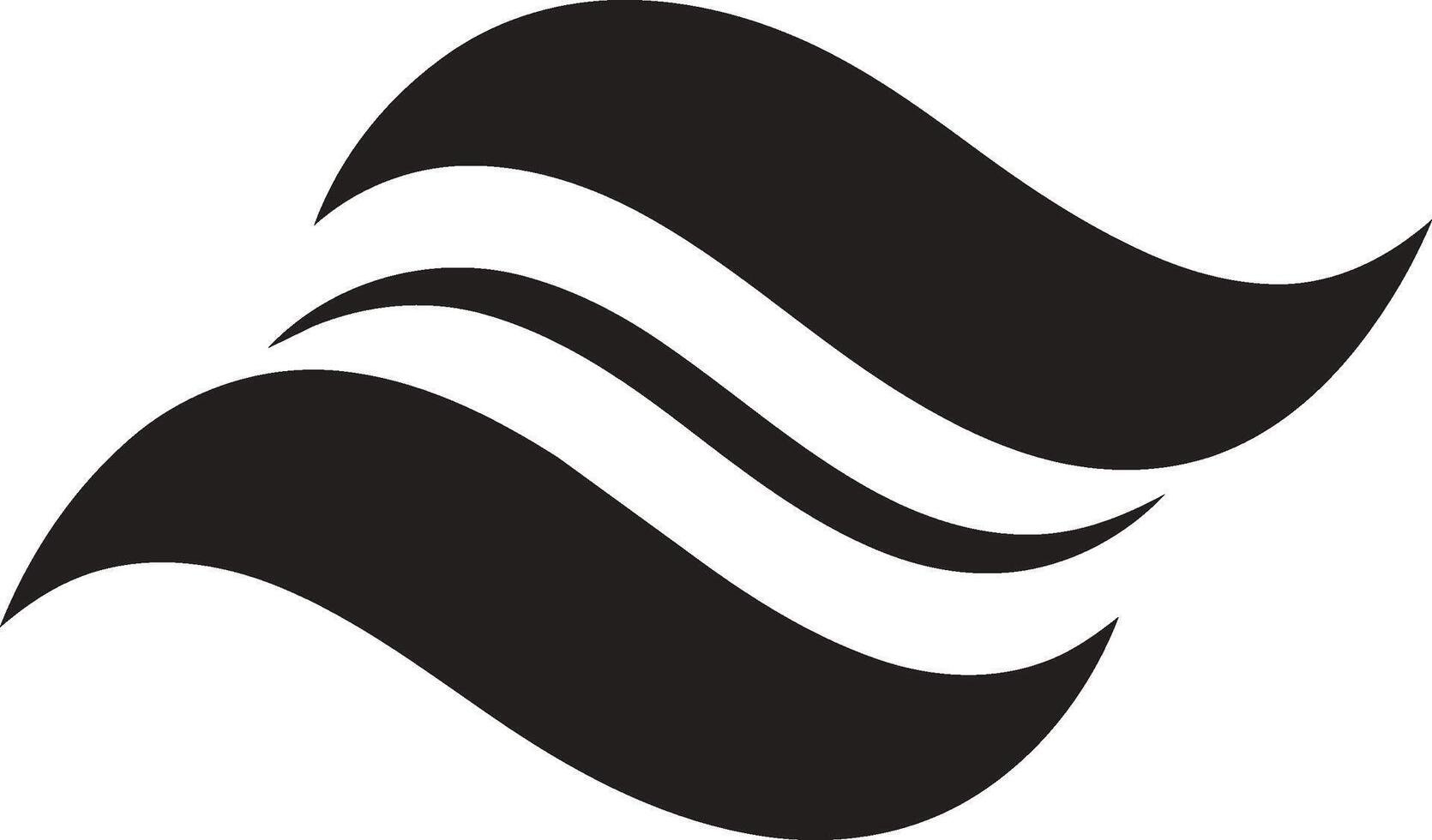 Abstract flowing waves graphic design element. vector