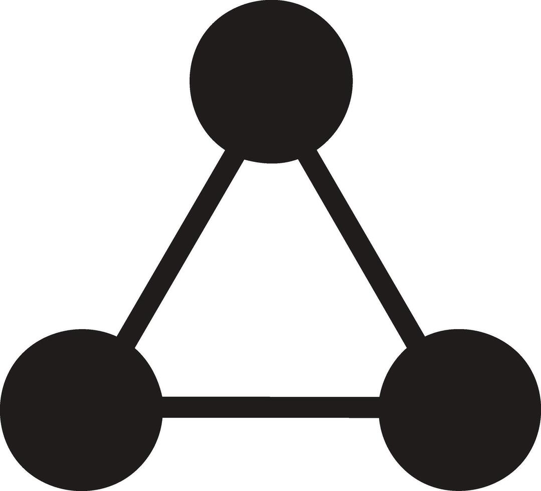 sencillo geométrico conexión de Tres puntos formando un triángulo. vector