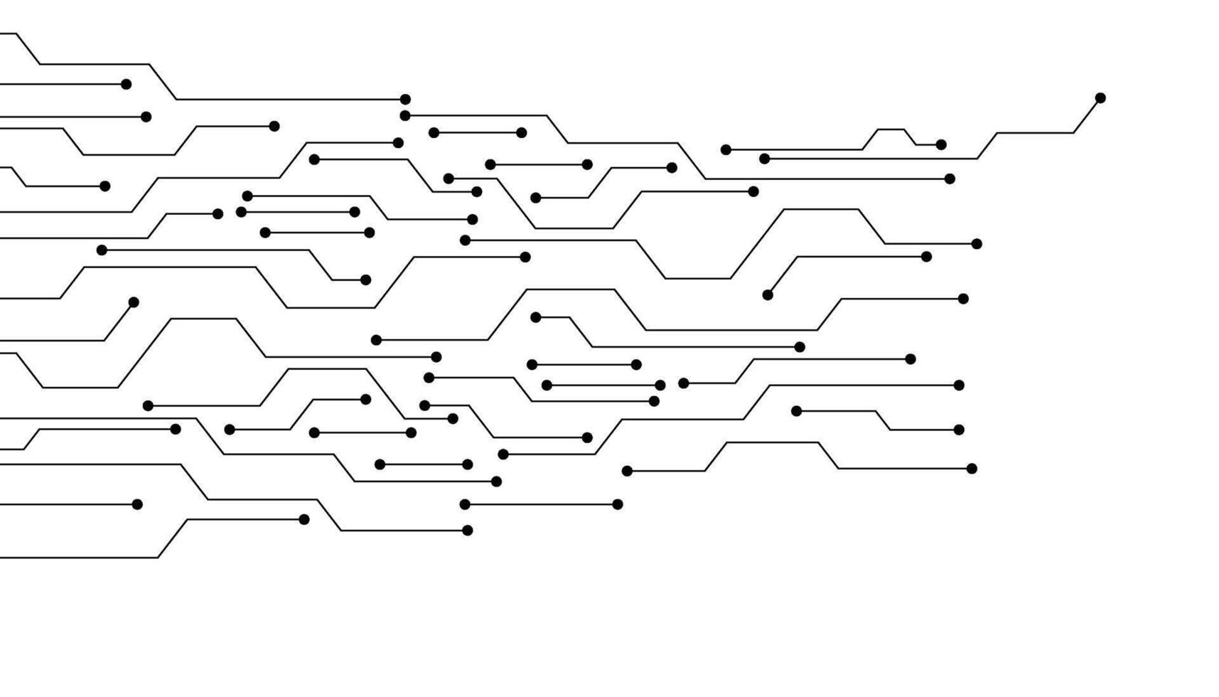 Abstract Circuit Board Design Lines Nodes Connections Technology Innovation vector