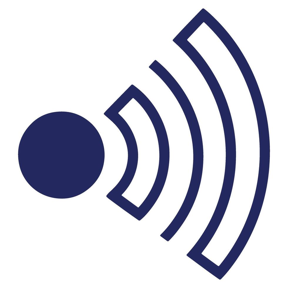 Wireless connection icon illustration for internet connectivity and mobile signal broadcast with seamless communication represented by modern design and technology vector
