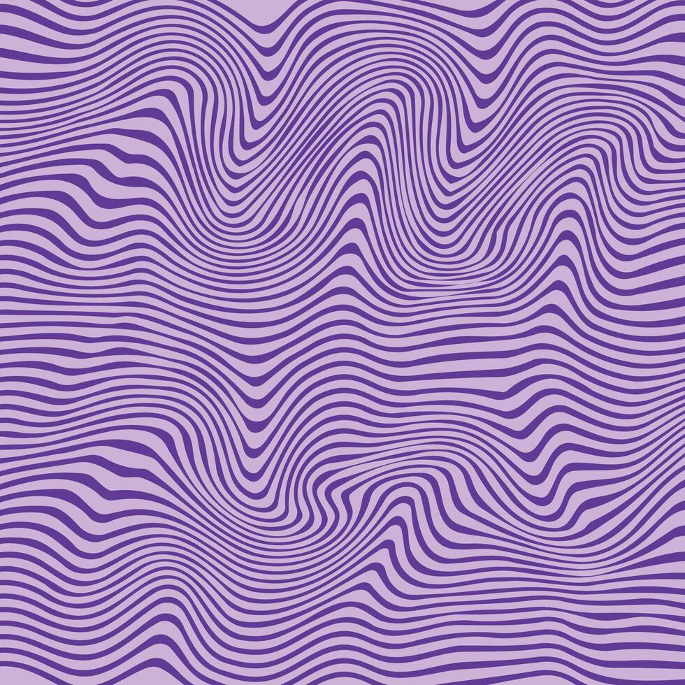 Abstract wavy lines pattern with a swirling effect in purple vector