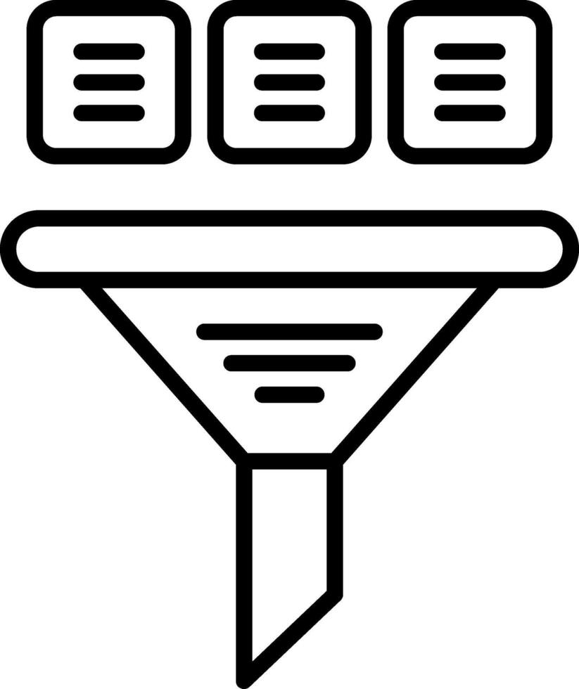 Data Sorting Funnel vector