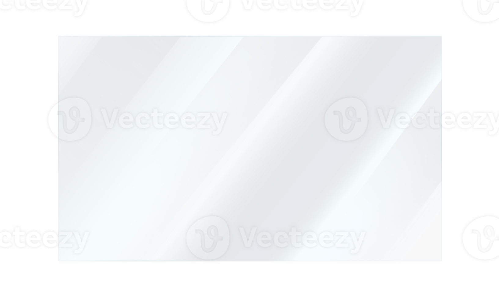 Realistic transparent glass plate panel texture shiny glossy light glare reflective surface effect overlay on isolated background rectangle gradient window png