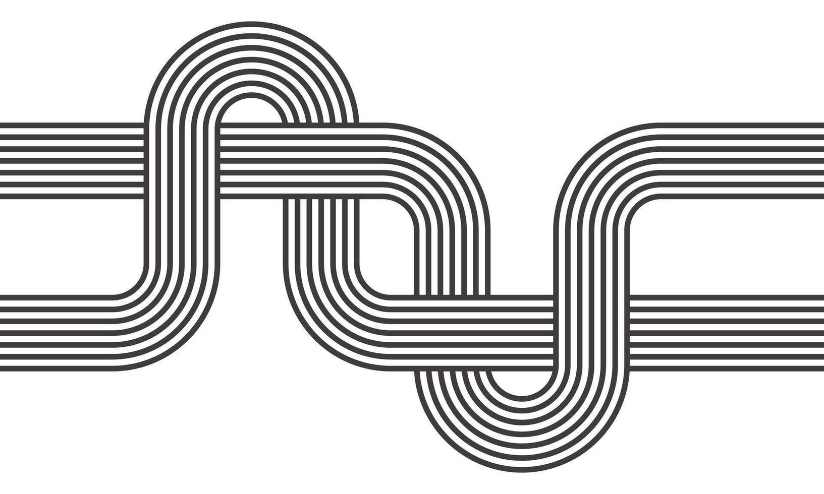 Abstract design of interwoven curved lines, symbolizing connection, flow, and artistic continuity vector