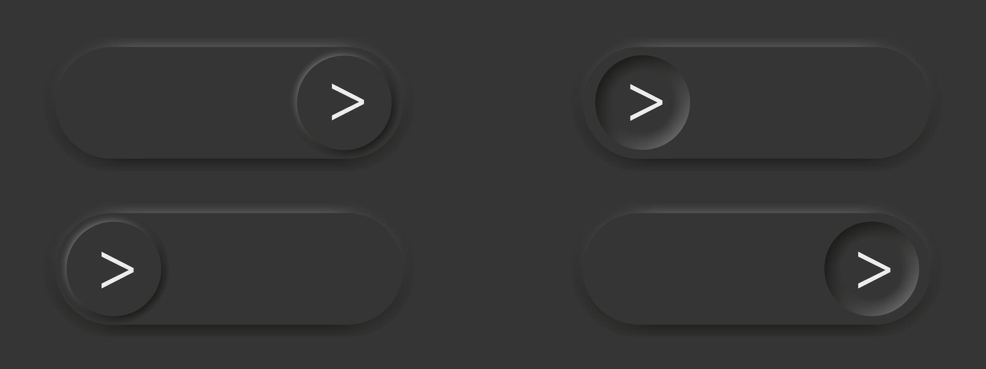dirección firmar botón para aplicaciones, sitios web, interfaces, y móvil aplicaciones ui ux. conjunto de negro botones. dirección flecha simbolos 3d neumorfismo diseño estilo. diseño elementos vector