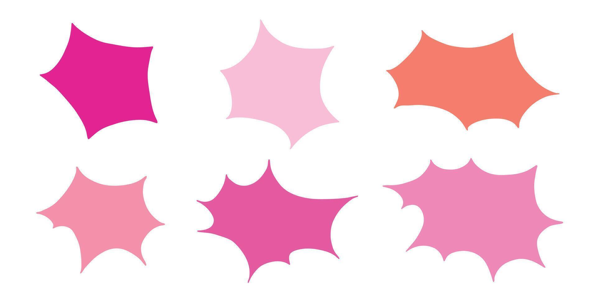 idea sale label Set of hand drawn speech bubble Blank empty message box Textbox frame for banners, price tags, stickers, design vector