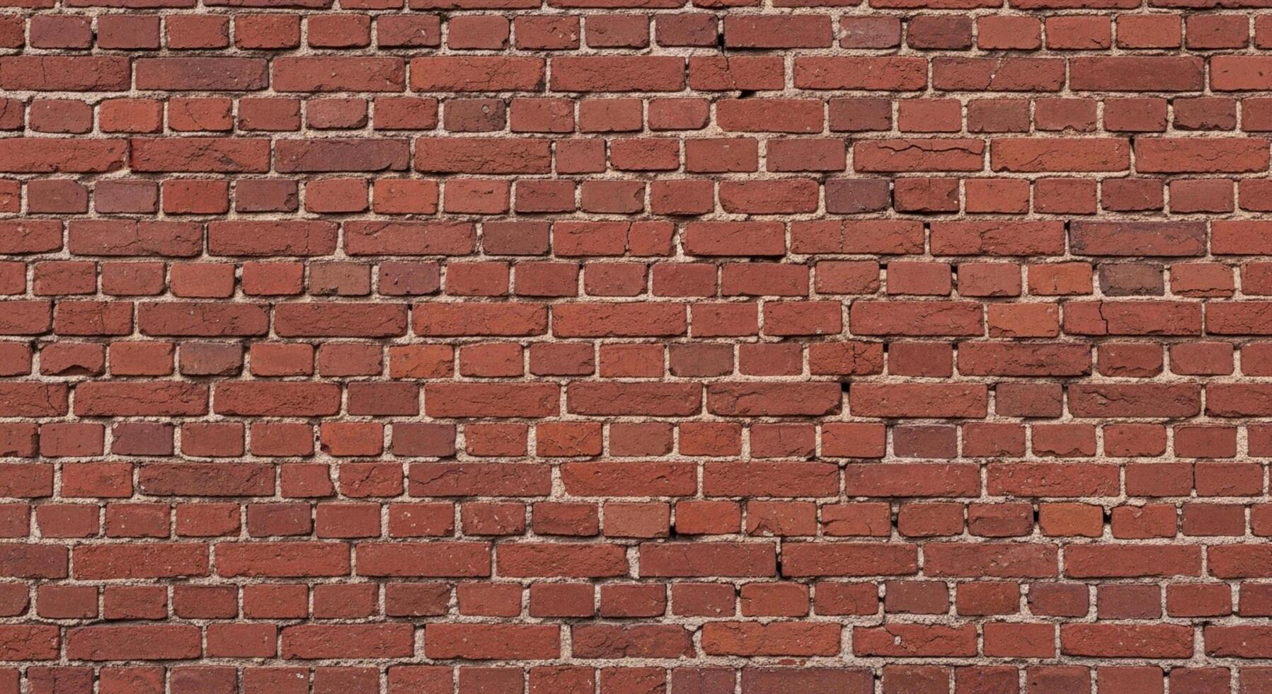 Capture timeless charm with this rustic red brick wall texture perfect for backgrounds, architectural renderings, and authentic designs photo