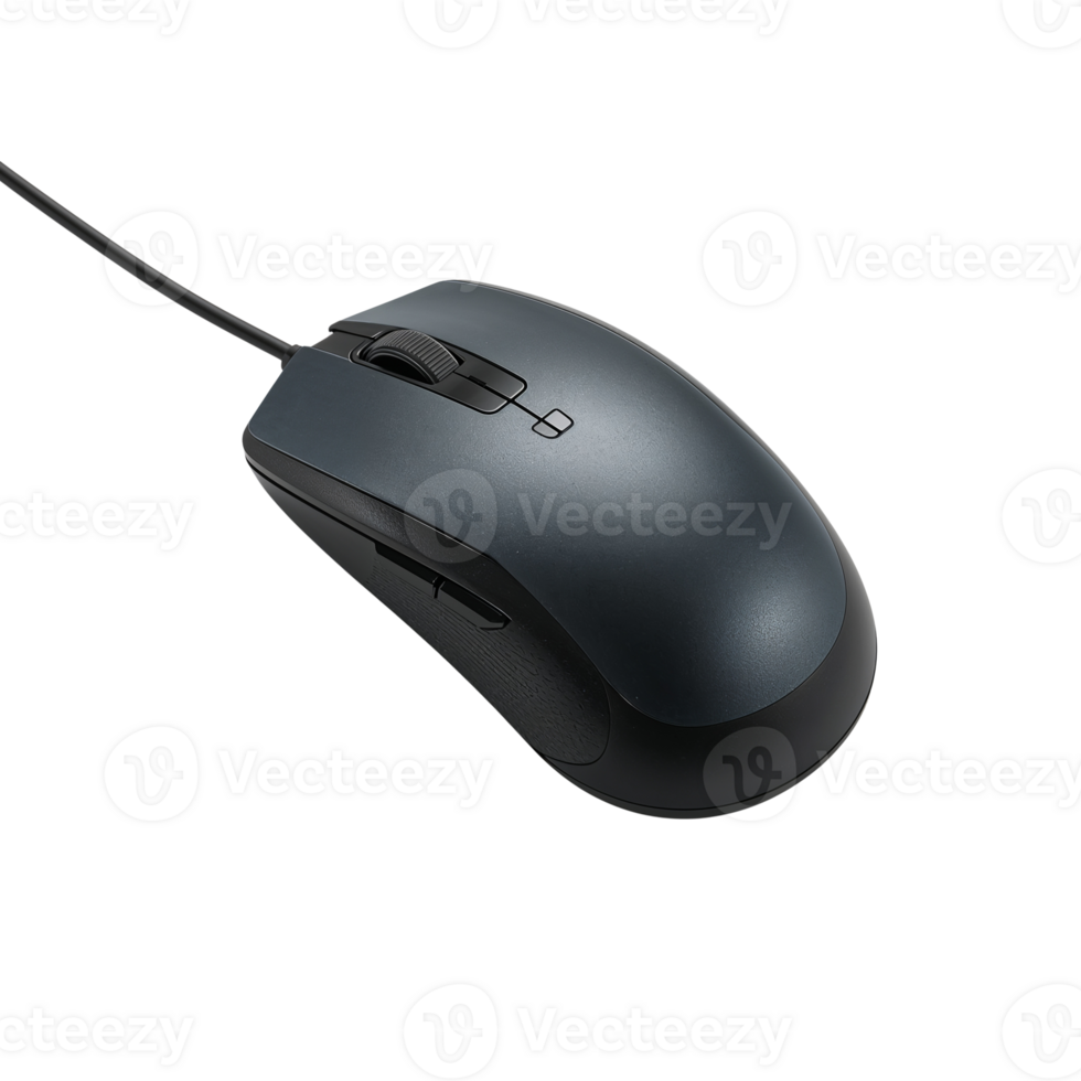 ergonômico entrada dispositivo com com fio conectividade exibido em uma limpar \ limpo fundo png