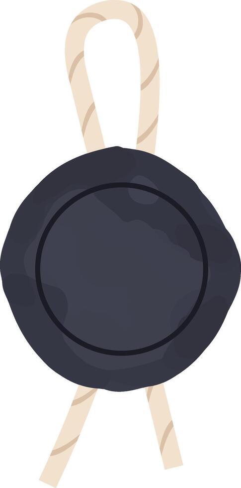 Wax Seal Stamp with Rope Loop vector