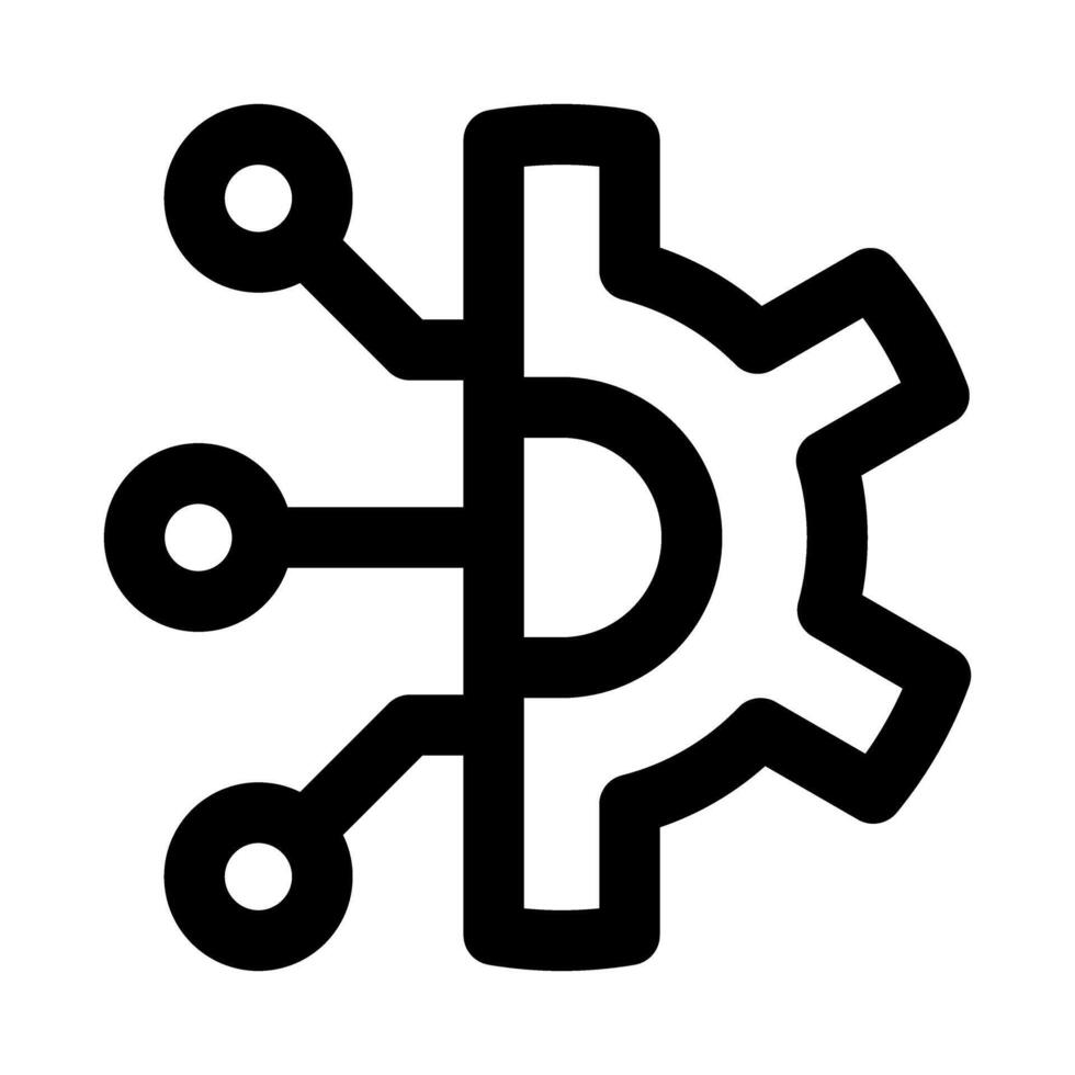 Digital Transformation Professional Line Icon. Modern illustration representing innovation, technology upgrade, and business digitalization. vector