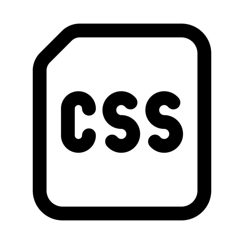 css archivo profesional línea icono. moderno ilustración representando web estilismo, codificación estructura, y re vector
