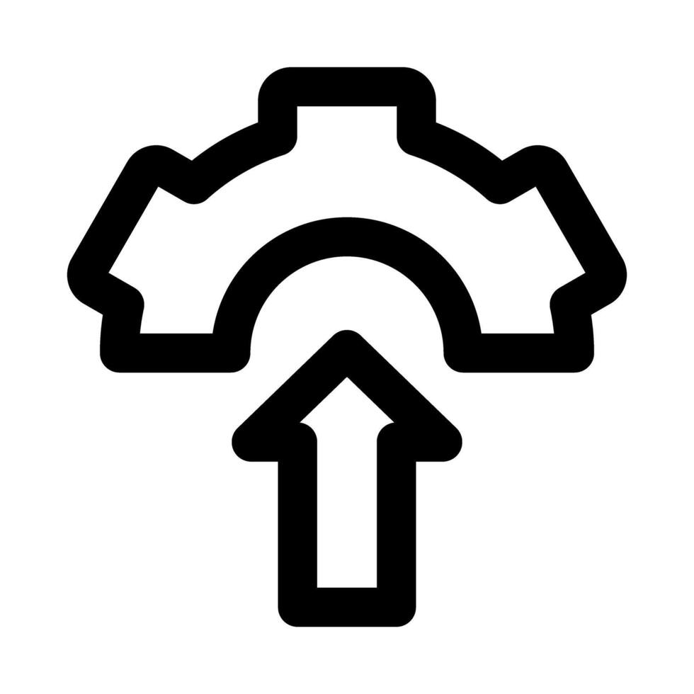 Upgrade Professional Line Icon. Modern illustration representing software updates, system improvement, and digital enhancement processes. vector