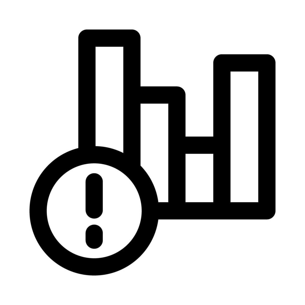 Graph Professional Line Icon. Modern minimal illustration representing data visualization, charts, and statistical analysis tools. vector
