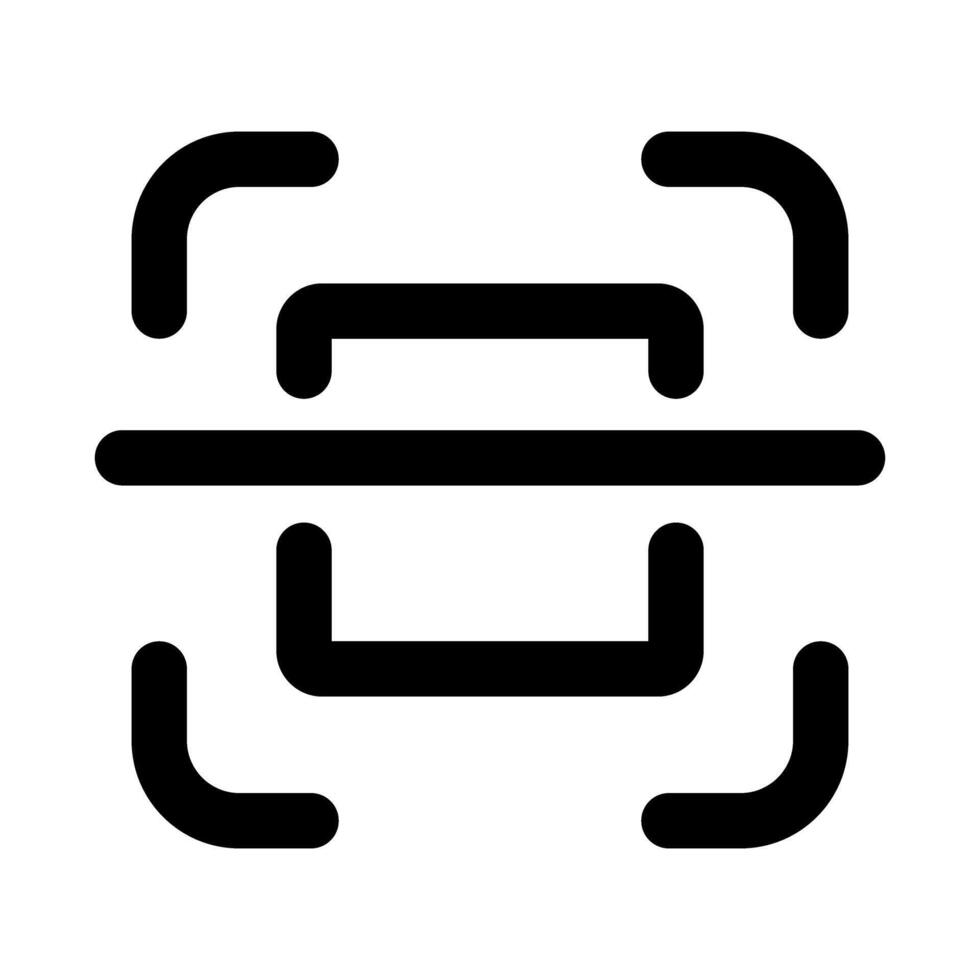 Scanner Professional Line Icon. Modern illustration representing document scanning, digital capture, and data processing technology. vector