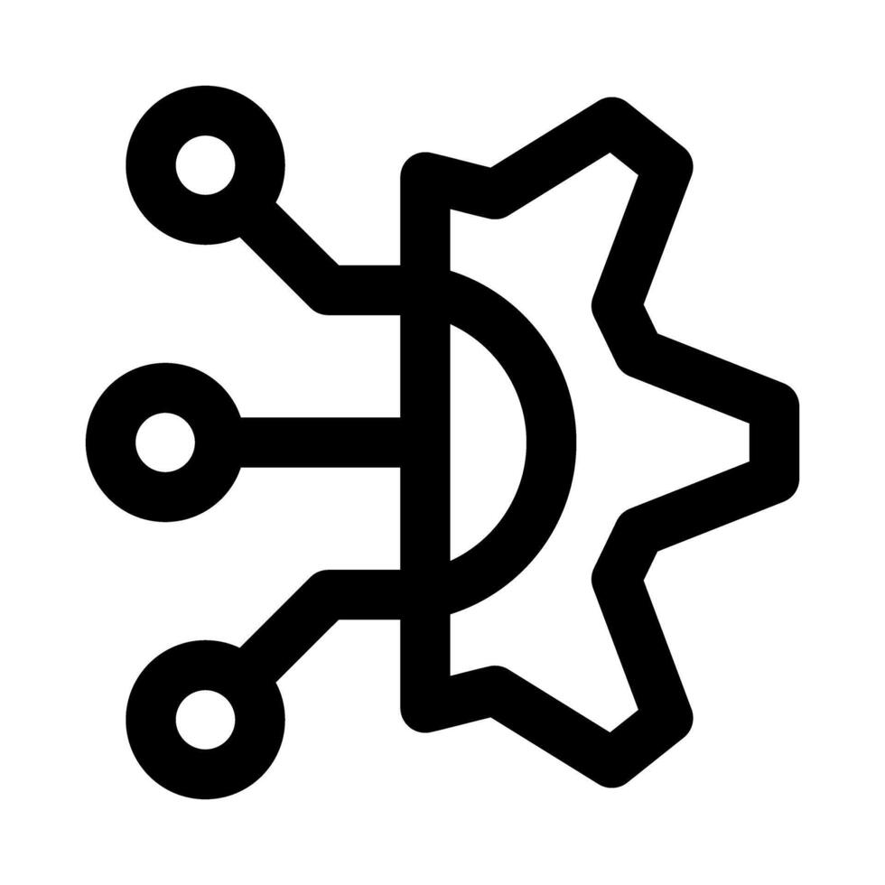 red integración profesional línea icono. moderno ilustración representando sistema conectividad, datos fluir, y eso infraestructura integración. vector