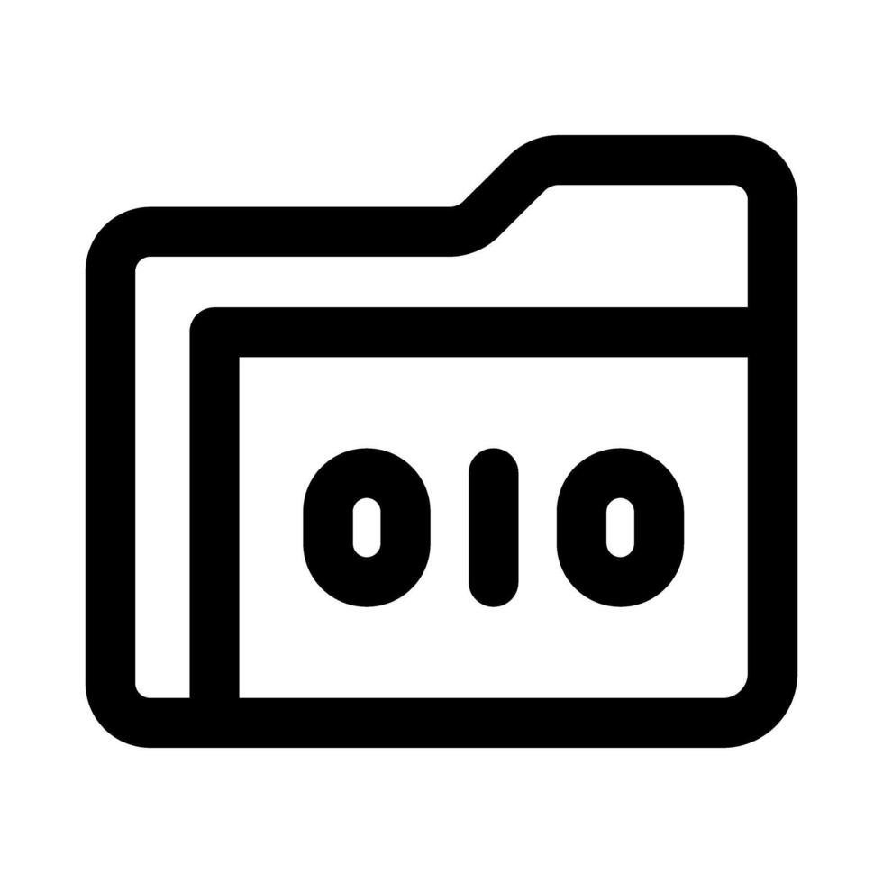 programación carpeta profesional línea icono. moderno mínimo diseño representando digital archivo codificación, desarrollo almacenamiento, y técnico organización. vector