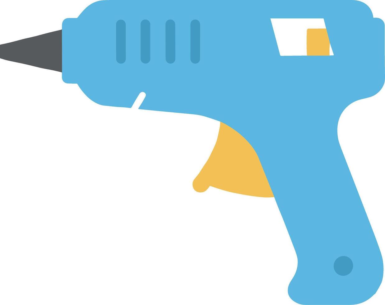 Flat Design Blue Glue Gun Crafting Tool Application Interface Element vector